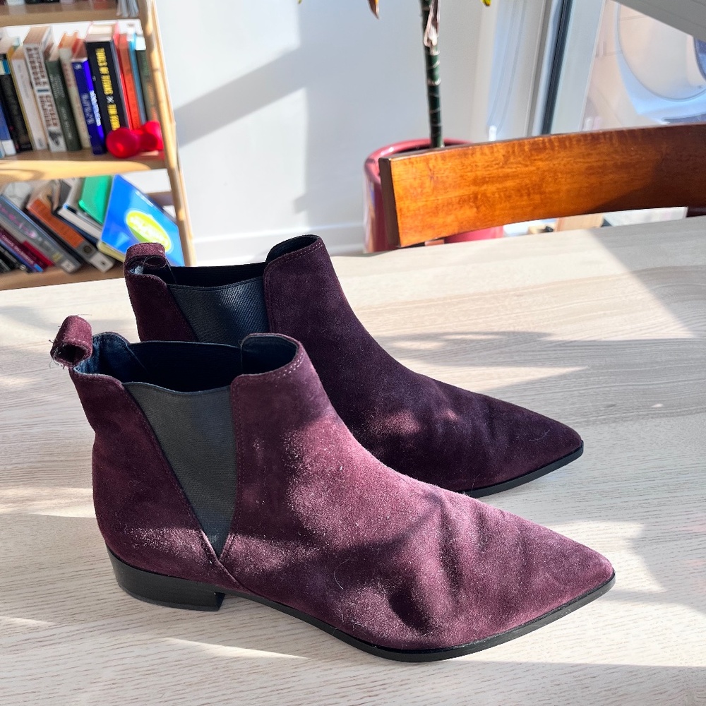 Deep Plum Chelsea Boots